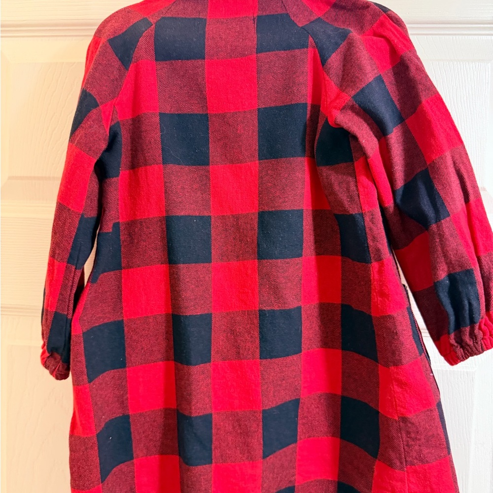 Old Navy Red and Black Plaid Kids Casual Dress